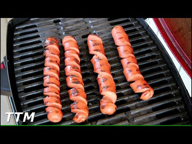 The BEST Grilled Hot Dogs (How to Grill Hot Dogs & Spiral Cut)