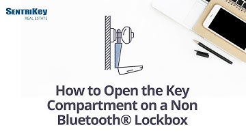 How to Open the Key Compartment on a Non Bluetooth ® Lockbox |   SentriKey® Real Estate