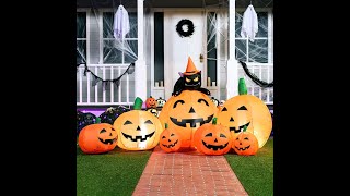 Joiedomi 7FT Halloween Inflatable Review – Glowing Pumpkin Cat Yard Decor!