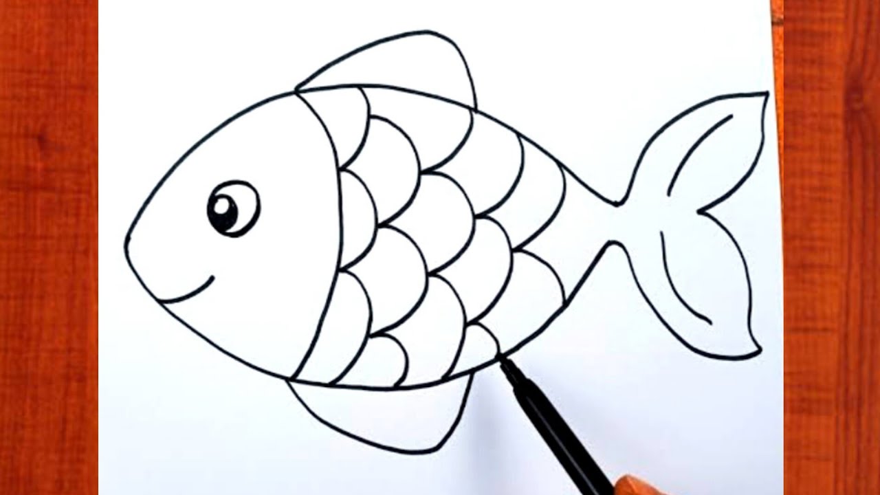How to Draw a Fish? How to Draw a Fish Very Easy - Simple Drawings ...