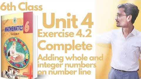 #class 6 maths exercise 4.2| unit 4 #adding whole integer numbers on number line | Sindh text  board