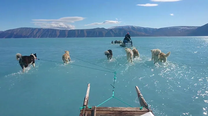 Melting sea ice in Greeland, June 2019