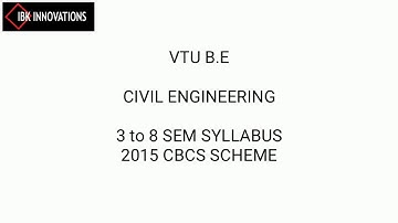 BE Civil Engineering Syllabus 3rd to 8th sem(CBCS 2015)