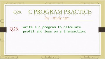 C Programs:write a c program to calculate profit and loss on a transaction.
