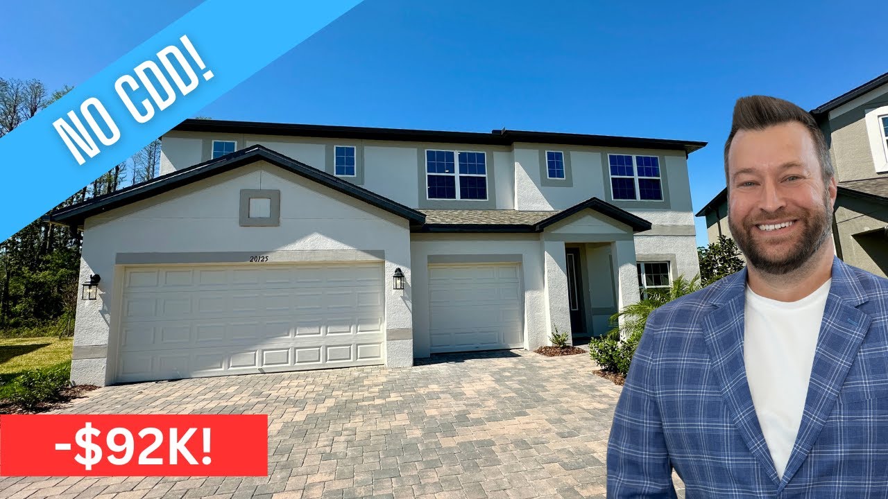 Inside Tour of 2 Land O Lakes Florida New Construction Homes For Sale with Price Cuts in 2025