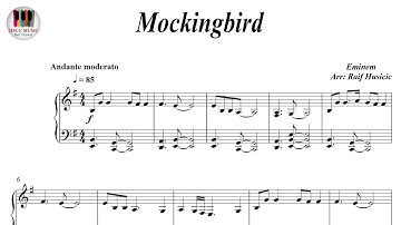 Mockingbird - Eminem, Piano Sheet Music, Piano Tutorial