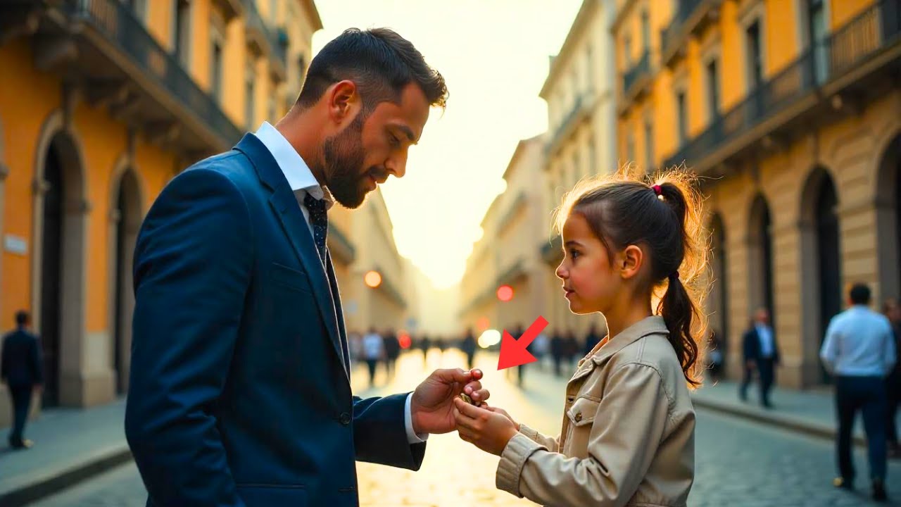 Fetiță săracă îi dă ultima monedă unui milionar… Dar ce spune apoi îl face să se prăbușească..