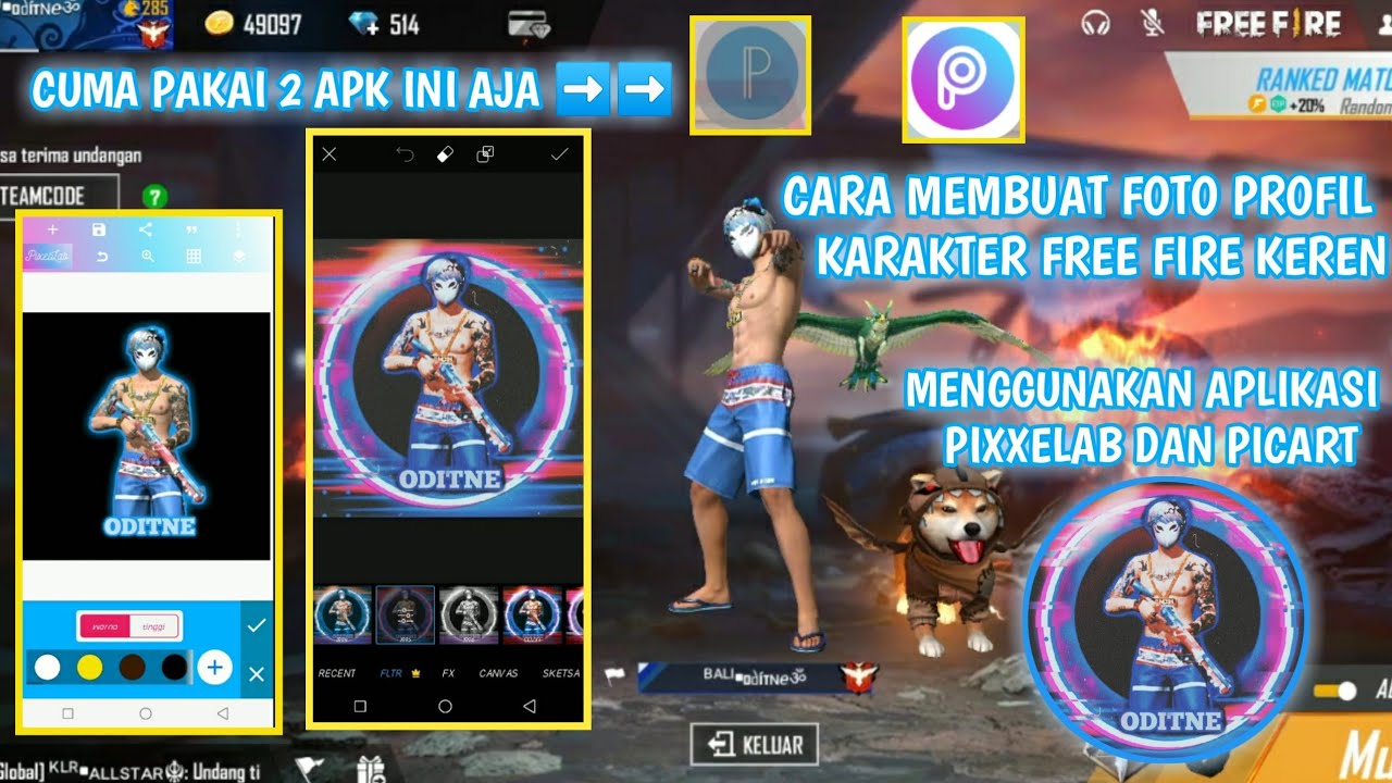 Tutorial Membuat Foto Profil Karakter FF Keren hanya ...