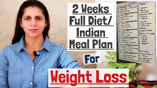 2 Weeks Indian Diet / Meal Plan | Vegetarian Weight Loss Diet | What I eat in 2 Weeks | Hindi