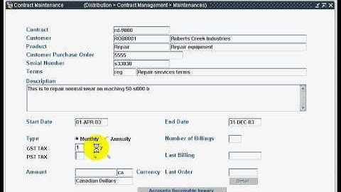 DYNAMIC 3i Free Edition ERP tutorials - Entering a contract and printing a contract
