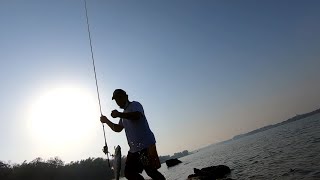 Fishing at Al Khaleej Al Arabi Public Park, Abu Dhabi, U.A.E