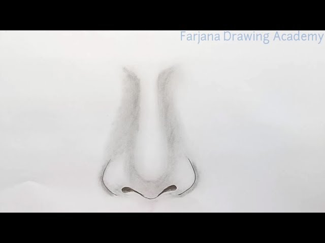 ART Tube - How to Draw Realistic Nose using Graphite Pencil and Charcoal.  Drawing Nostrils Step by Step Tutorial. Easy and Simple Nose Shading  Technique for beginners Drawing by Ritu WATCH FULL