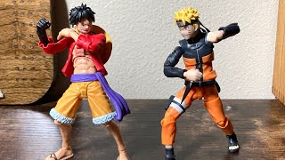 ルフィvsナルト )( LUFFY VS NARUTO ) stop motion animation battle