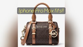 Michael Kors Bedford Legacy Extra-Small Logo Duffle Crossbody Bag! ♥️ iPhone pro max fits ☺️