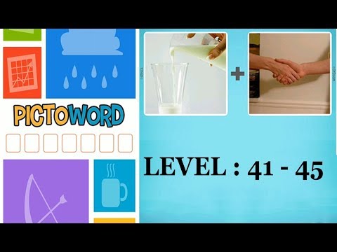 Pictoword level 41,42,43,44,45 solutions, answers, walkthrough