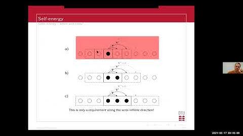 Advanced School on Quantum Transport Using SIESTA - Lecture 1 Self energy (Day 1)