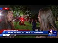 Crews respond to apartment fire in West Jordan
