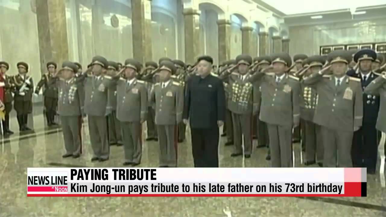 North Korea celebrates 73rd birthday of late former leader Kim Jong-il 

북한 김정은,
