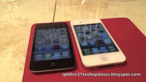 iOS 5 White iPhone 4 vs iOS 5 iPod Touch 4th Gen Safari Speed Test