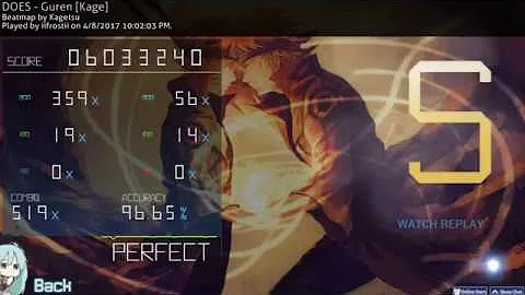 osu! DOES - Guren [Kage] (5.43* FC)