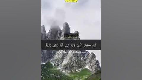 تلاوة من سورة المائدة (افلا يتوبون إلى الله ويستغفرونه والله غفور رحيم)