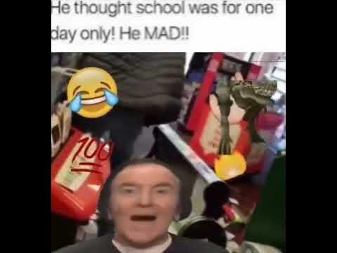 He thought school was for 1 day! HE MAD!! - YouTube