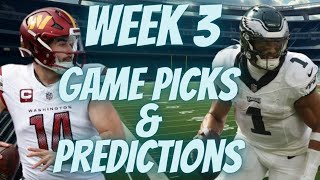 NFL Week 3 Predictions and Picks: ESPN Pick'em Week 3 #Week3Picks #FootballPicks