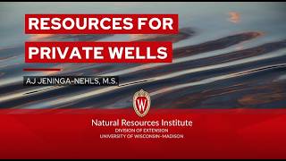 WEHA Wednesday Webinar, March 11, 2026   Private Well Water Wisconsin Be Well Informed Tool