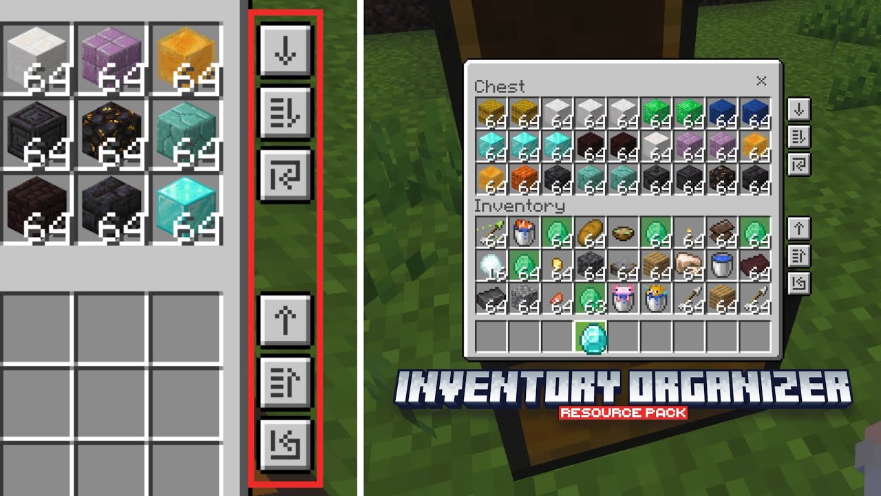 Organize Inventory Minecraft Textura Inventory Organizer / Organizar Inventário para Minecraft ...