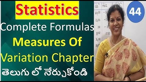 44. Complete Formulas Measures Of Variation Chapter from Statistics Subject