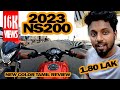 Sound koluthey  2023 ns200 180 lak new color bs7  e20  top speed  ns200 bs7 ride review tamil