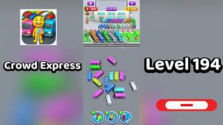 Crowd Express Level 194 Walkthrough 🚶‍♂️🧠 | Step-by-Step Guide | SolutionGuruji