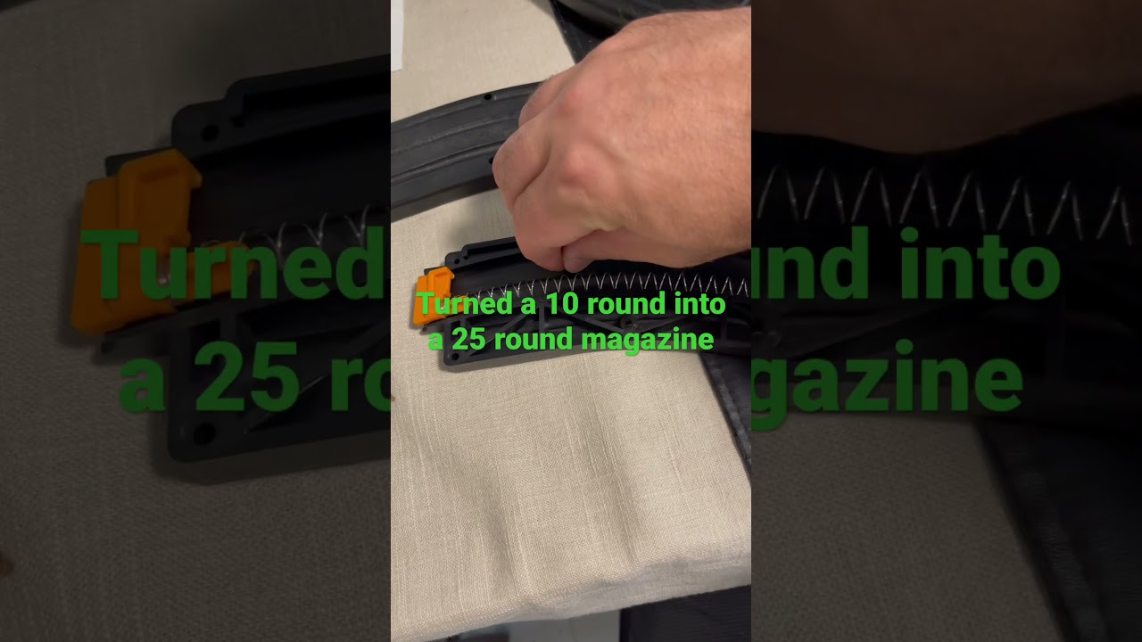 Turned a CMMG AR-15 10 round into 25 round magazine