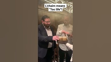 Thumbnail of the Jewish method of making a toast is saying the word "L'chaim" which means to life!