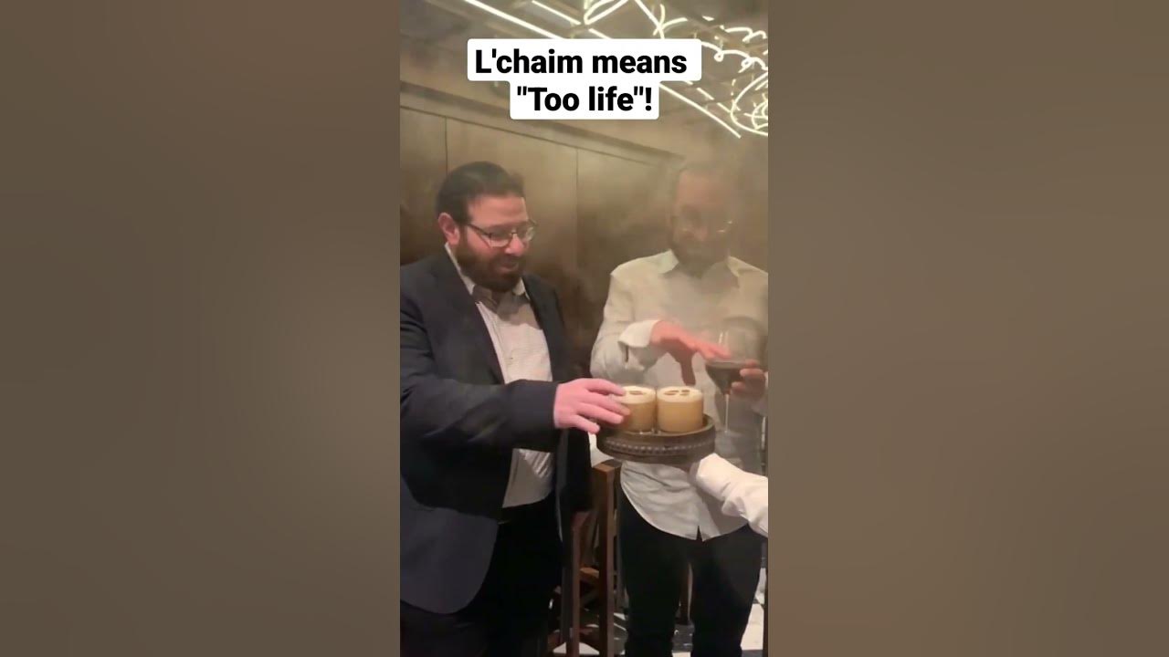 the Jewish method of making a toast is saying the word "L'chaim" which means to life! the Jewish method of making a toast is saying the word "L'chaim" which means to life!