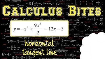 Calculus Bites - Horizontal Tangent Lines