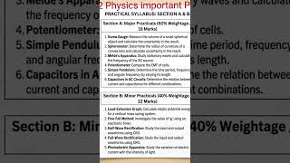 Class 12 Physics Important PBA physics important practical Base Assessment