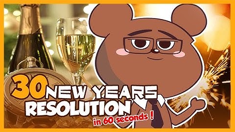 30 New Years Resolution Ideas 2017 in 60 seconds challenge | Animated storytime