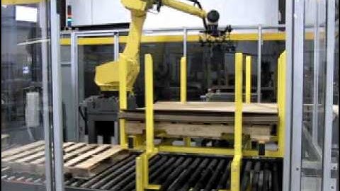 ESS Technologies, Inc. Robotic Pallet Cell with FANUC M-710iC Robot