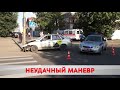 На Комсомольской такси въехало в столб