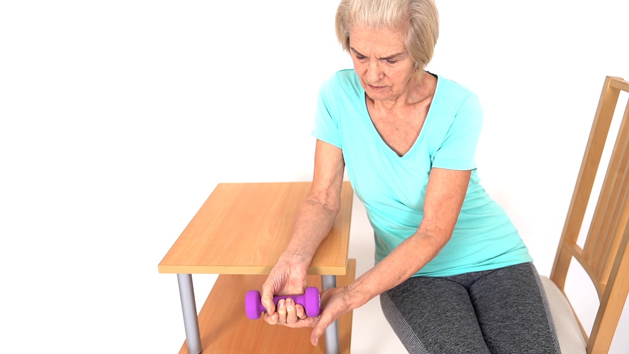 Senior Exercises Hand Therapy Eccentric Wrist Extension