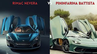 Epic Clash: Rimac Nevera takes on Pininfarina Battista.