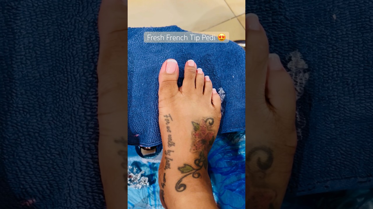 Insane French Tip Pedicure Transformation!