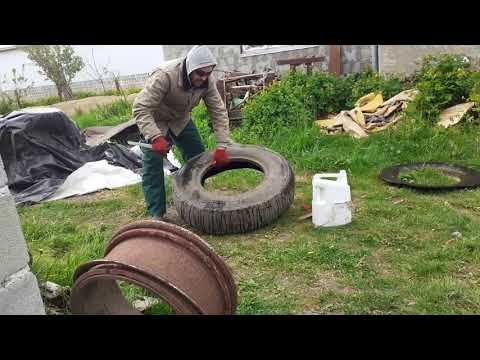 Как разрезать боковину грузовой шины