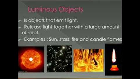 Luminous and Non-Luminous Objects, Class-4 ,Science