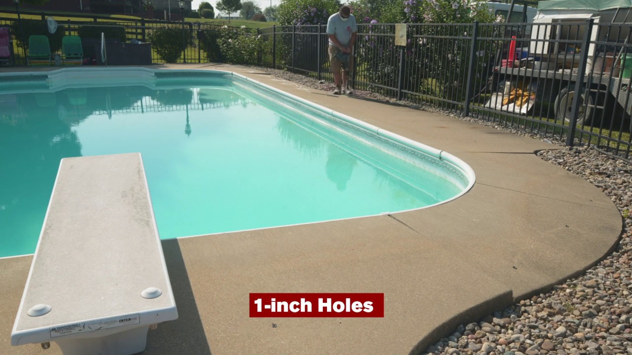 A1 Concrete Leveling Louisville Concrete Pool Deck Leveling Video
