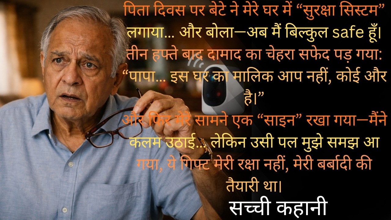 पिता दिवस पर “सुरक्षा सिस्टम” लगा… 3 हफ्ते बाद पता चला: मेरा घर ही मुझे देख रहा था!