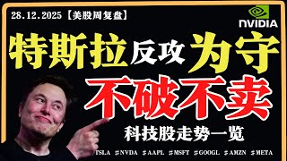 特斯拉反攻为守，不破不卖？【美股直通车】2025.12.28 #sam谈美股 #美股分析 #tsla #nvda #特斯拉 #英伟达