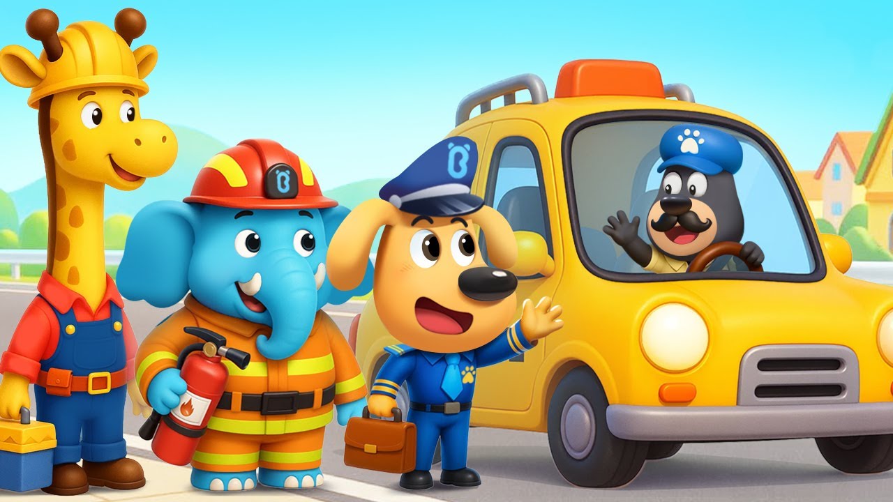 Dobie Mengendarai Taksi | Taksi Ajaib🚖| Kartun | Kepala Polisi Labrador | BabyBus Bahasa Indonesia