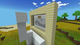 Bad Apple on a broken sign (Minecraft Pi Edition)
